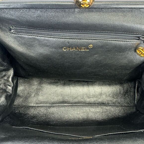 Chanel Black Quilted Caviar Leather Vintage Timeless Frame Bag - Picture 13 of 15